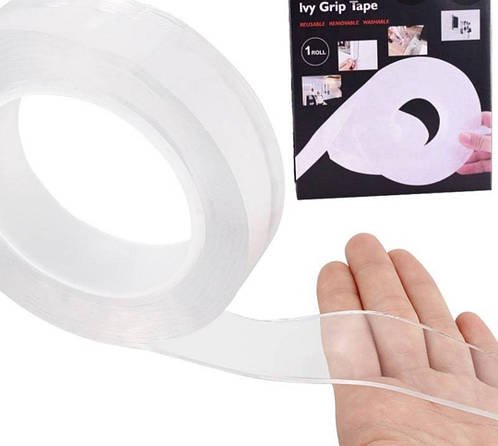 Багаторазова кріпильна стрічка 5 метра Ivy Grip Tape прозора YU227