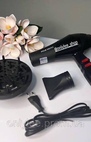 Фен для сушіння укладання волосся Promotec PM-2302 3000 Вт із дифузором і концентратором професійний