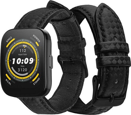 Шкіряний ремінець Carbon для Amazfit Bip 5