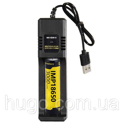 Універсальний зарядний пристрій 4.2В для Li-Ion акумуляторів, MS-5D81X / Зарядка для батарейок 10440-26650