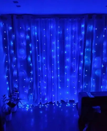 Гірлянда-штора світлодіодна 200 LED 3х2 м + Пульт +USB Синій Лучшая цена