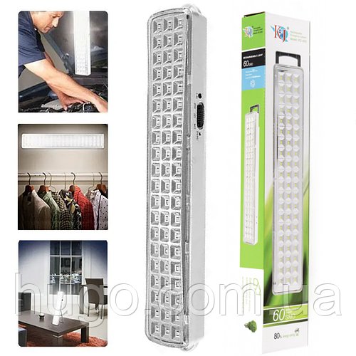 Акумуляторний ліхтар лампа 60 LED, KD-860 Rechargeable Emergency Light / Лампа на акумуляторі