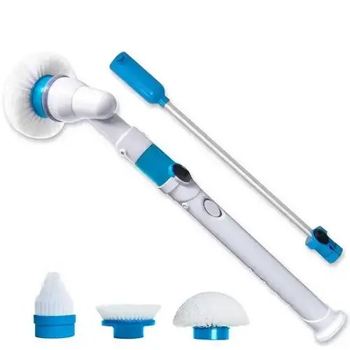 Бездротова електрична щітка для прибирання у ванній кімнаті з насадками Spin Scrubber Pro Original для прибирання