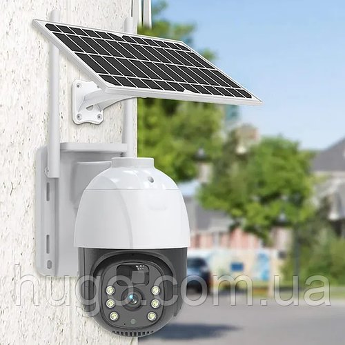 Вулична IP камера відеоспостереження із сонячною панеллю WiFi, tp8 v380 pro solar / Поворотна камера