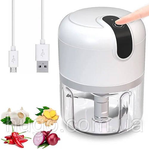 Міні подрібнювач для продуктів 250мл, від USB, MAG-658 / Портативний акумуляторний подрібнювач овочів