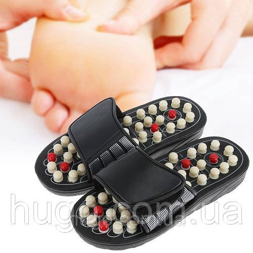 Рефлекторні масажні тапочки для ніг Massage Slipper, NJ-498, Розмір 40-41 / Масажне взуття