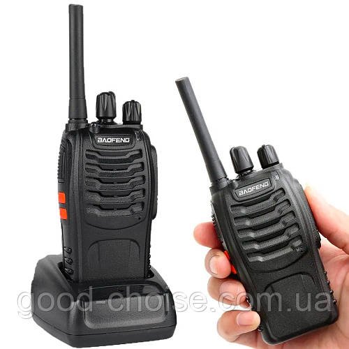 Комплект рацій 2шт Baofeng BF-88E PMR, до 3км, 1500мАг / Радіостанція портативна з ліхтариком