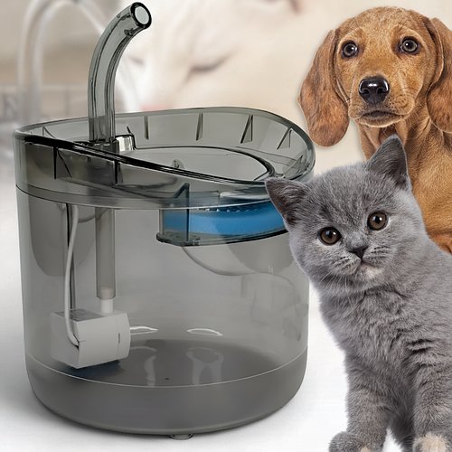 Питний фонтан для котів та собак 1.5л з прозорим резервуаром