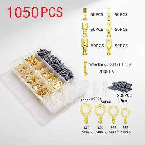 Клеми Автомобільні 1050шт Набір Мама-Папа Для Автоелектрики Spec (SP-06861050)