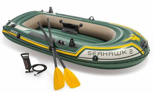 Intex Човен надувний двомісний 68347 Seahawk 2 Set, (весла, насос)