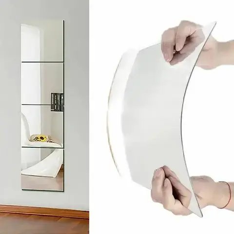 Акрилове дзеркало STICK MIRROR 30*30 CM для дому та ванни, дзеркало для комбінацій