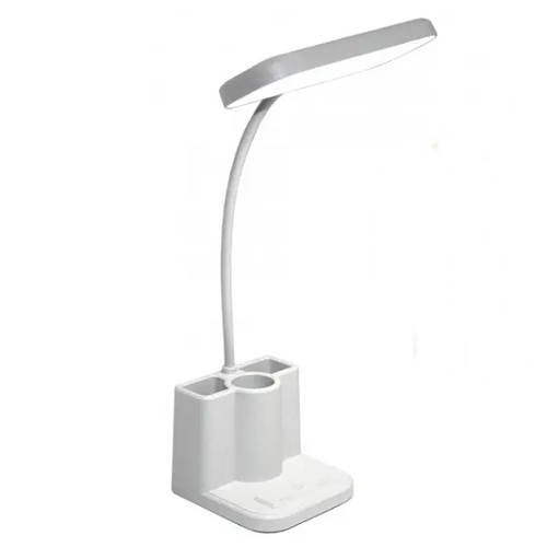 Світлодіодна настільна лампа Led table lamp qp-2209-B з USB Біла Гнучка світлодіодна лампа на акумуляторі