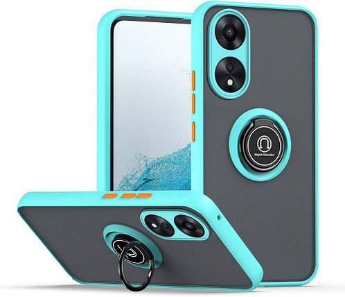Захисний чохол MatteLuxe OPPO A78 (з кільцем) Light Blue