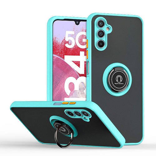 Захисний чохол MatteLuxe Samsung Galaxy M34 5G M346 (з кільцем) Light Blue
