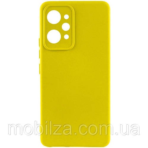 (Укр )  Силіконовий чохол з мікрофіброю Silicone Cover Lakshmi Full Camera для Xiaomi Redmi 12- жовтий