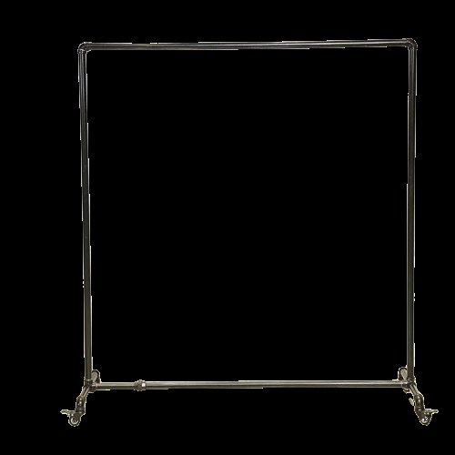 Міцна металева вішалка на коліщатках 120х150см Clothes Rack Black Стійка для речей