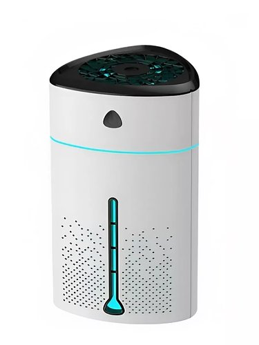Зволожувач повітря білого кольору Fog Humidifier з Led підсвічуванням та контролем рівня води