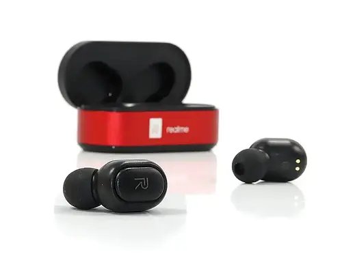 Бездротові Bluetooth навушники Double у зручному кейсі AirDots Z3 Realme Червоний