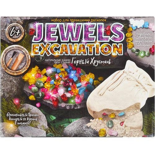Набір юних дослідників для розкопок Гірського кришталю Jewels excavation українською JEX-01-02 ДТ-ГО-09114