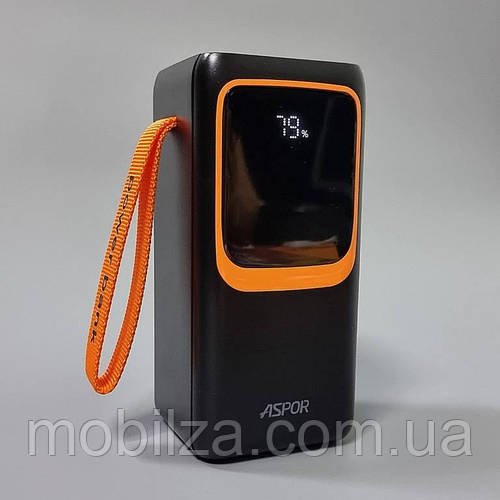 Повербанк Aspor A350 Big Mac 50000mAh Fast Charge (QC+PD) 22.5W- чорний