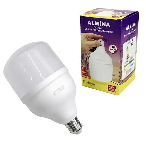 Акумуляторна лампа E27 ALMINA DL-030 30W аварійна Лучшая цена