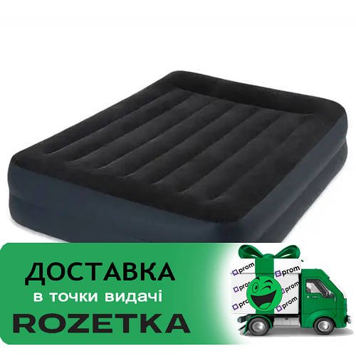 Надувне ліжко з підголовником та вбудованим електронасосом (152-203-42см) Intex 64124 ND