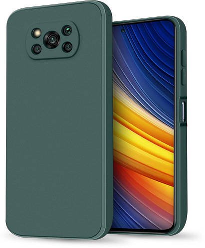 Силіконовий чохол HardCorner Xiaomi Poco X3 Pro (з мікрофіброю) Green