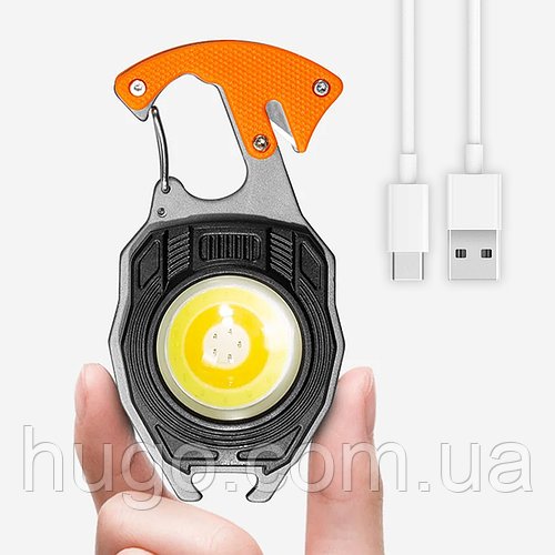 Акумуляторний LED ліхтарик-брелок від USB, W5147 / Брелок для ключів з ліхтариком / Міні ліхтарик на акумуляторі