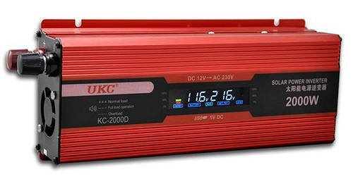 Перетворювач UKC KC-2000D 2000W з LCD дисплеєм., інвертор AC/DC HP227