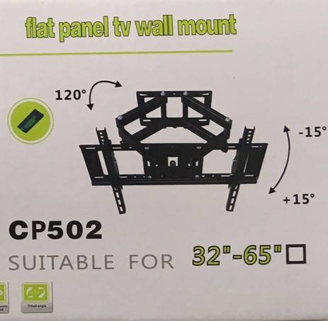 Кріплення для телевізора настінне поворотне висувне Flat TV Panel Wall Mount СР502 32"- 65" до 53 кг HP227