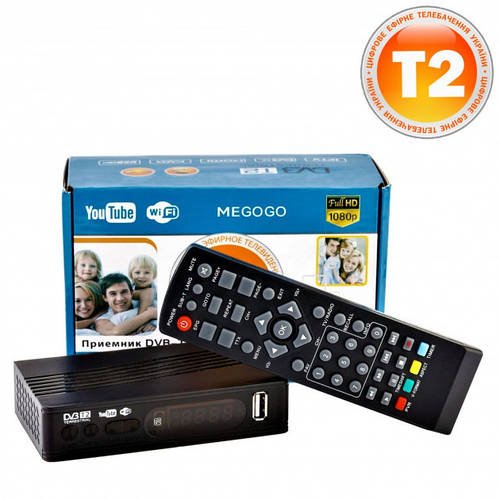 Тюнер Т2 ТБ ресивер DVB-T2 MEGOGO 2020 з LCD і підтримкою Wi-Fi HP227