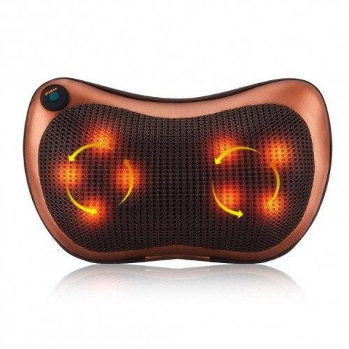 Масажна Подушка Massage Pillow QY-8028 Інфрачервоний роликовий масажер для шиї і спини HP227