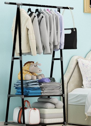 Універсальна міцна підлогова пересувна стійка вішалка для одягу Coat Rack HP227