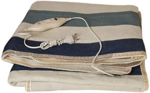Простирадло 150х120 см з підігрівом Electric Blanket різнокольорові смужки HP227