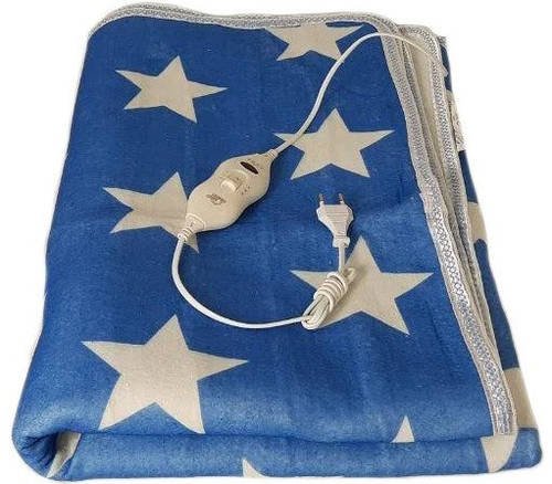 Простирадло 150х120 см з підігрівом Electric Blanket синя з білим HP227