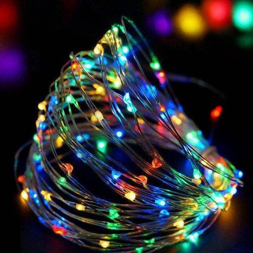 Гірлянда дротяна нитка RD-7110 100 LED 10 м БЖ 5В 220V Мультикольорова HP227