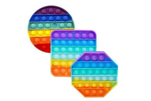 Сенсорна іграшка антистрес Push Pop Bubble Rainbow Веселка 1 шт. HP227