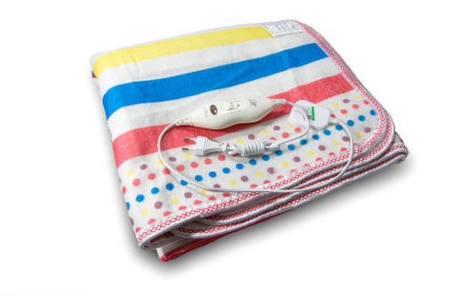 Електропростирадло 100х130 см Electric Blanket в кольорову смужку HP227