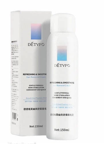 Спрей-пінка депілятор для безболісного видалення волосся DETVFO 150 мл HP227