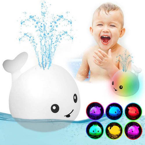 Іграшка для ванної Qinye Toys Кіт спрей, що світиться з фонтаном Білий HP227