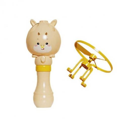 Генератор мильних бульбашок Bubble Toy баббл тієї бульбашкова машина з літаючим пропелером Жовтий HP227
