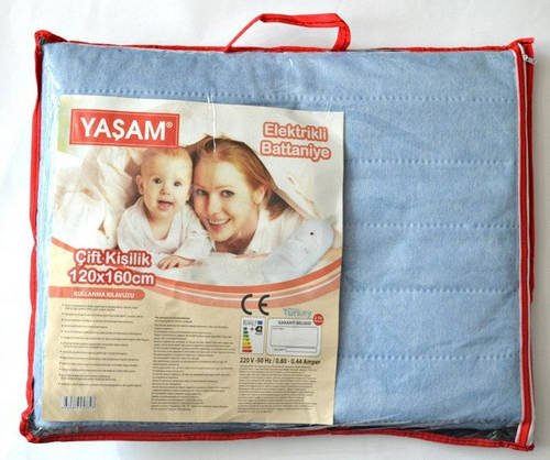 Електропростирадло YASAM 120х160 см Блакитне HP227