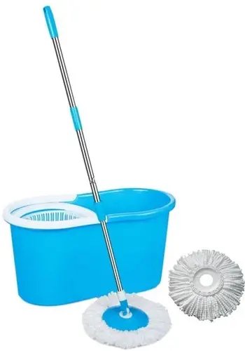 Швабра з турбо віджимом та відром SmartUS Spin MOP 360° з круглою насадкою HP227