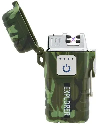Електроімпульсна запальничка USB Explorer JL317 дугова електронна запальничка Камуфляж YU227
