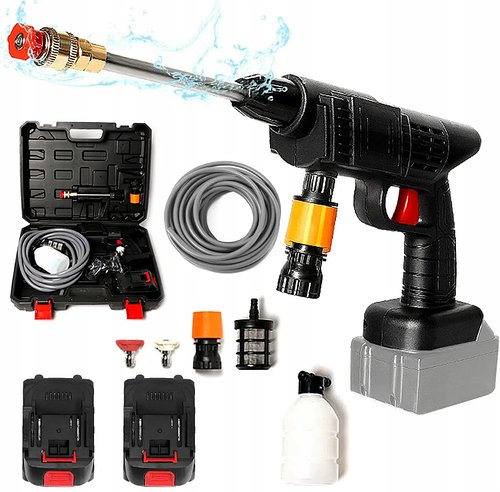 Акумуляторна мийка високого тиску AOTUO 48V з двома акумуляторами в кейсі 1000 W 4000 mAh