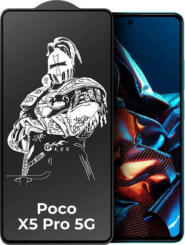Захисне скло King Fire Xiaomi Poco X5 5G (Full Glue) Black