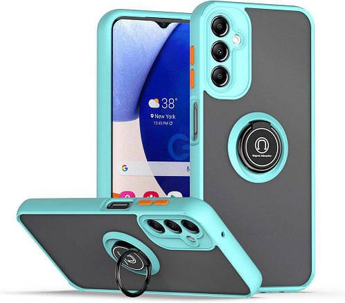 Захисний чохол MatteLuxe Samsung Galaxy A05s A057 (з кільцем) Light Blue