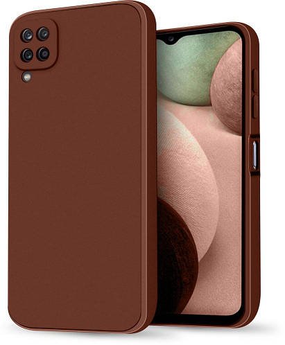 Силіконовий чохол HardCorner Samsung Galaxy A12 A125 (з мікрофіброю) Wine