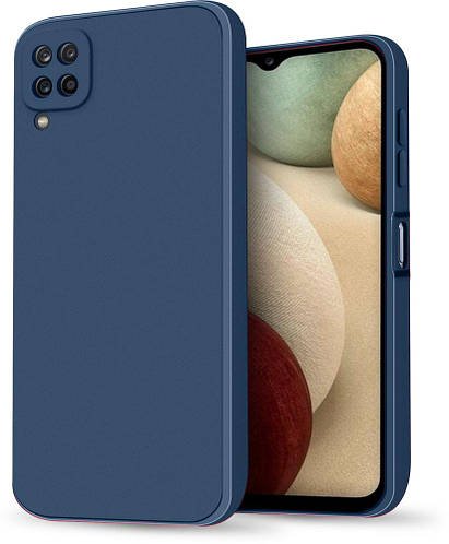 Силіконовий чохол HardCorner Samsung Galaxy A12 A125 (з мікрофіброю) Blue