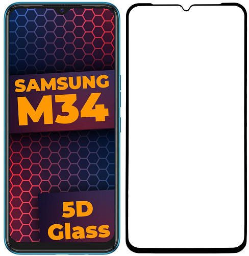 5D скло Samsung Galaxy M34 5G M346 (Захисне Full Glue) Black